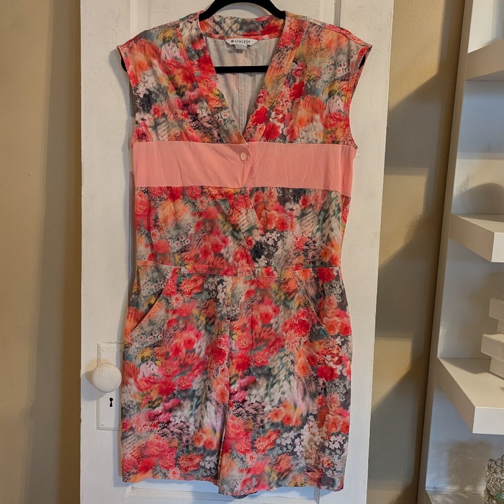Sporty Floral Athleta Romper - XS